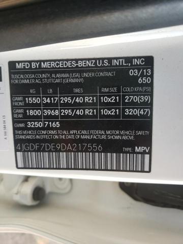 VIN 4JGDF7DE9DA217556 2013 Mercedes-Benz GL-Class, ... no.13