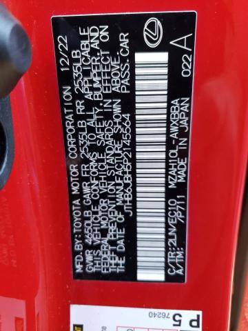 2023 LEXUS UX 250H BA - JTHB6JBH5P2145564