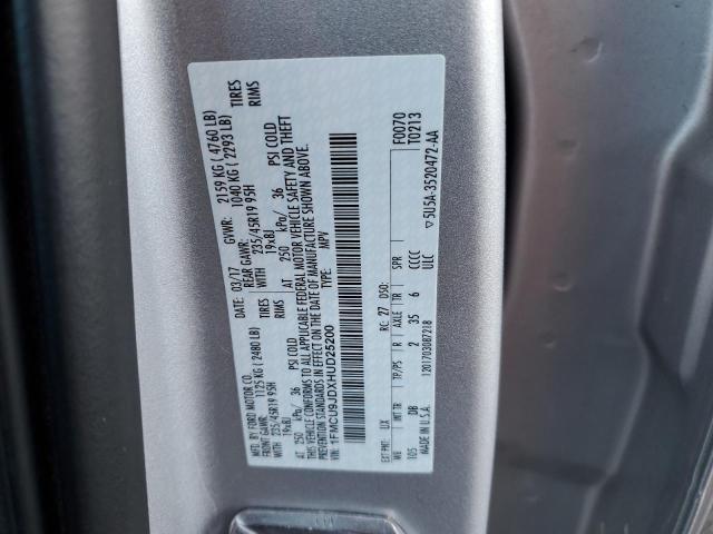 1FMCU9JDXHUD25200 2017 FORD ESCAPE, photo no. 12