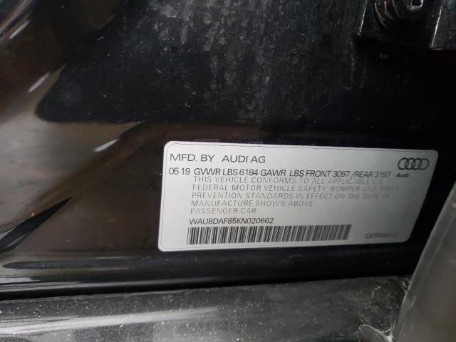 2019 AUDI A8 L WAU8DAF85KN020662