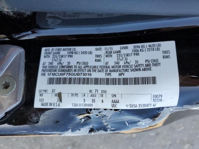 1FMCU0F75GUB73016 | 2016 Ford escape s