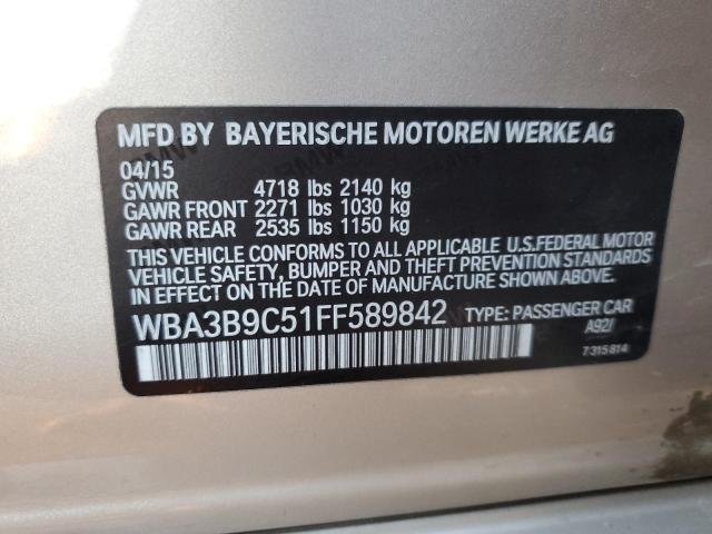 WBA3B9C51FF589842 | 2015 BMW 335 XI