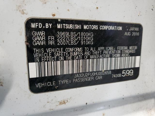 2017 Mitsubishi Lancer Es VIN: JA32U2FU0HU002658 Lot: 79368023