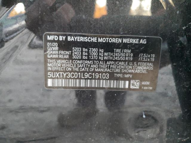 VIN 5UXTY3C01L9C19103 2020 BMW X3 no.13