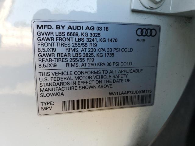 VIN WA1LAAF73JD036175 2018 Audi Q7, Premium Plus no.12