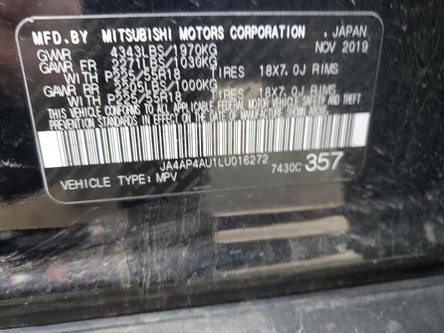 JA4AP4AU1LU016272 | 2020 MITSUBISHI OUTLANDER