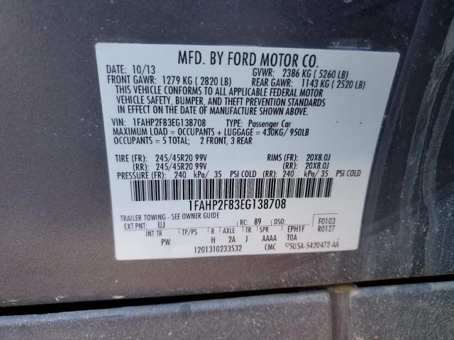 1FAHP2F83EG138708 | 2014 FORD TAURUS LIM