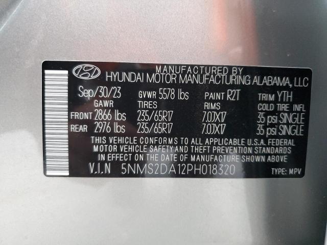 2023 HYUNDAI SANTA FE B 5NMS2DA12PH018320