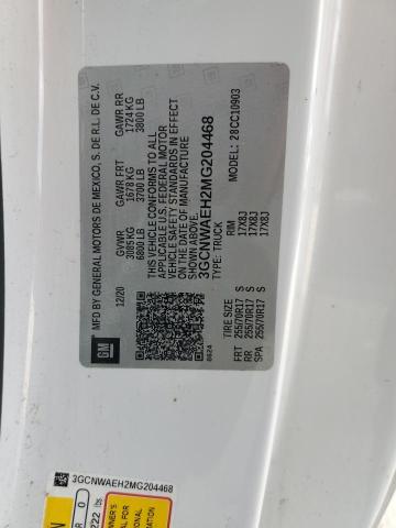 3GCNWAEH2MG204468 | 2021 CHEVROLET SILVERADO