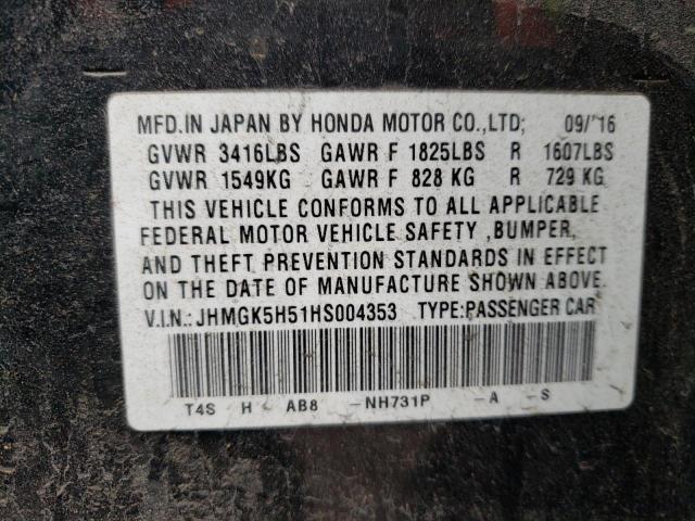 2017 Honda Fit Lx VIN: JHMGK5H51HS004353 Lot: 79216073