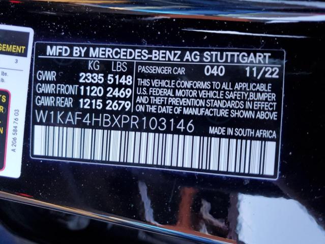 W1KAF4HBXPR103146 2023 MERCEDES-BENZ C-CLASS, photo no. 12