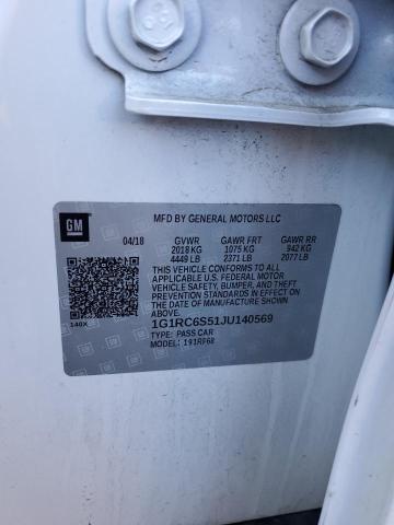 VIN 1G1RC6S51JU140569 2018 Chevrolet Volt, LT no.12