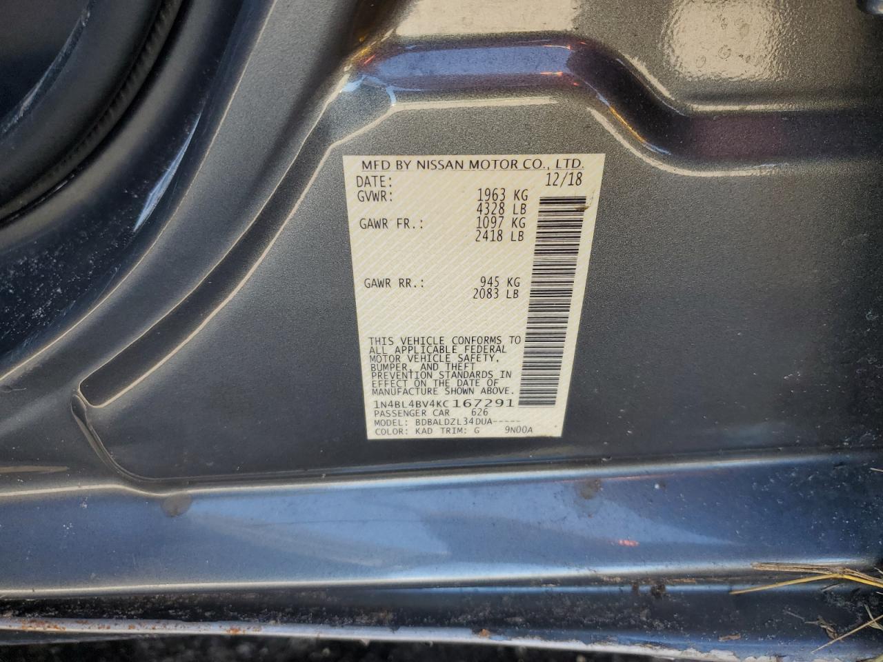 1N4BL4BV4KC167291 NISSAN ALTIMA 2019