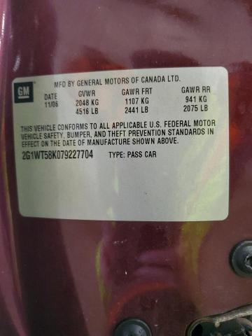 2G1WT58K079227704 2007 Chevrolet Impala Lt