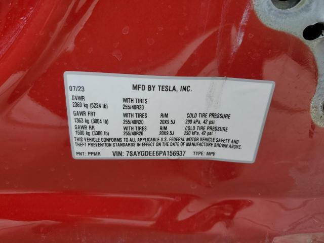 7SAYGDEE6PA156937 | 2023 TESLA MODEL Y