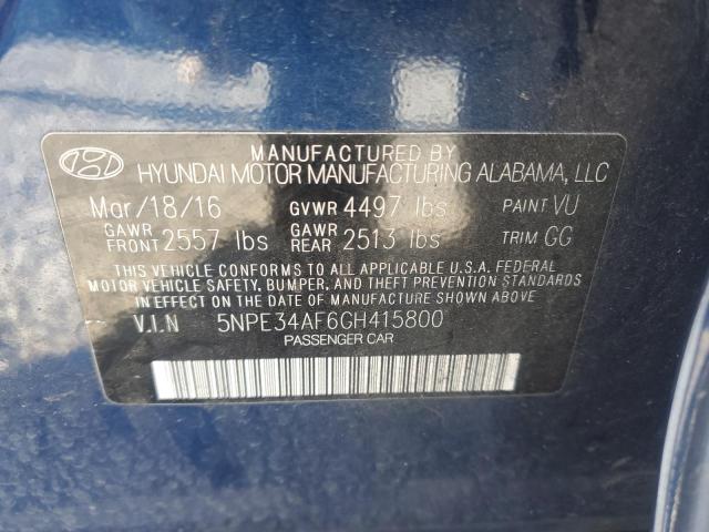 5NPE34AF6GH415800 | 2016 HYUNDAI SONATA SPO