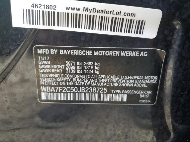 VIN WBA7F2C50JB238725 2018 BMW 7 Series, 750 XI no.12