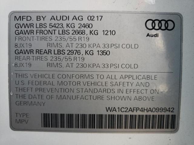 VIN WA1C2AFP4HA099942 2017 Audi Q5, Premium no.14