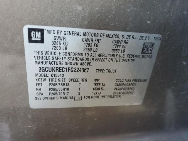 3GCUKREC1FG224367 | 2015 CHEVROLET SILVER1500