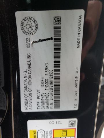 2022 HONDA CIVIC LX - 2HGFE2F21NH121530