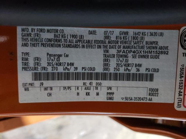 2017 FORD FIESTA ST - 3FADP4GX1HM152892