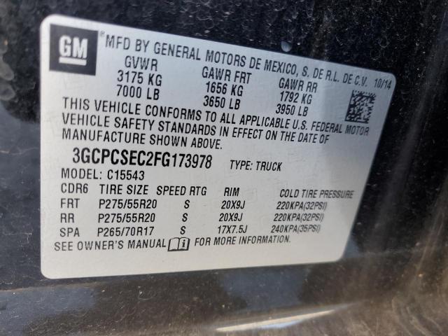 3GCPCSEC2FG173978 | 2015 CHEVROLET SILVERADO