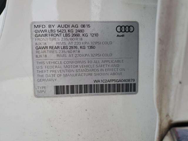 WA1C2AFP5GA040879 | 2016 Audi q5 premium