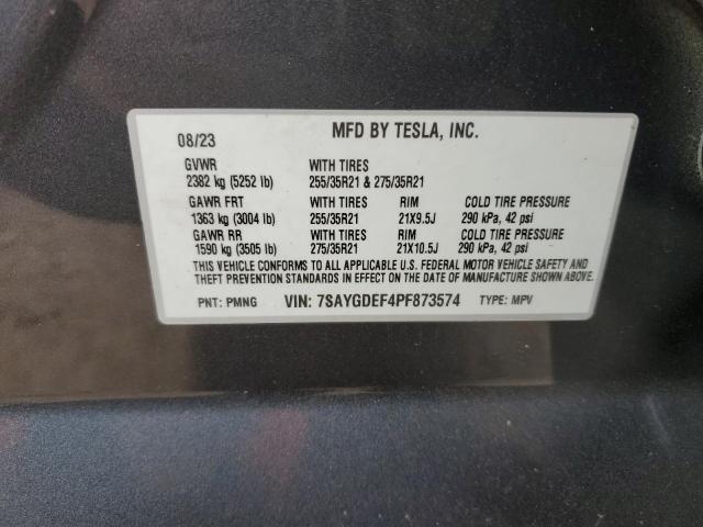 7SAYGDEF4PF873574 | 2023 TESLA MODEL Y