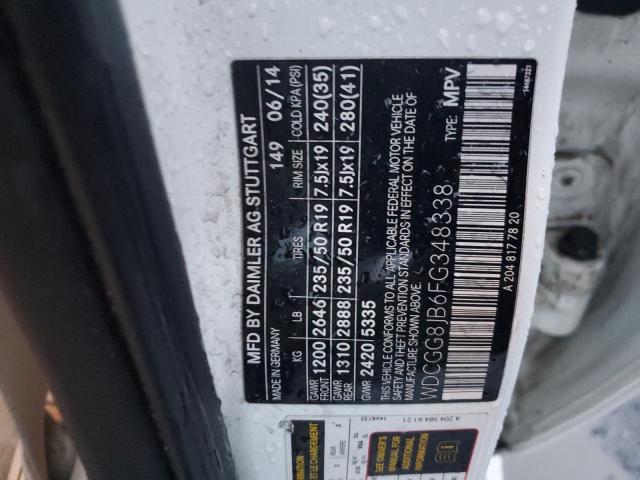 2015 MERCEDES-BENZ GLK 350 4M - WDCGG8JB6FG348338