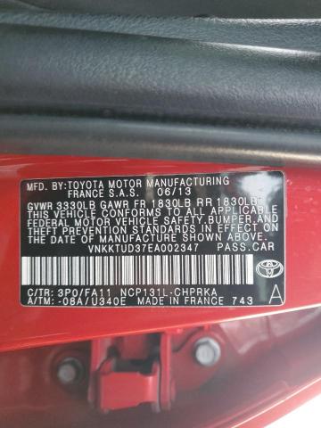 VNKKTUD37EA002347 | 2014 TOYOTA YARIS