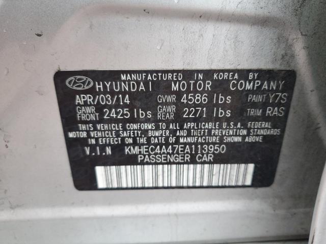 KMHEC4A47EA113950 | 2014 HYUNDAI SONATA HYB