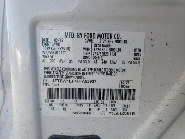 1FTEW1EF4FFA53927 | 2015 FORD F150 SUPER