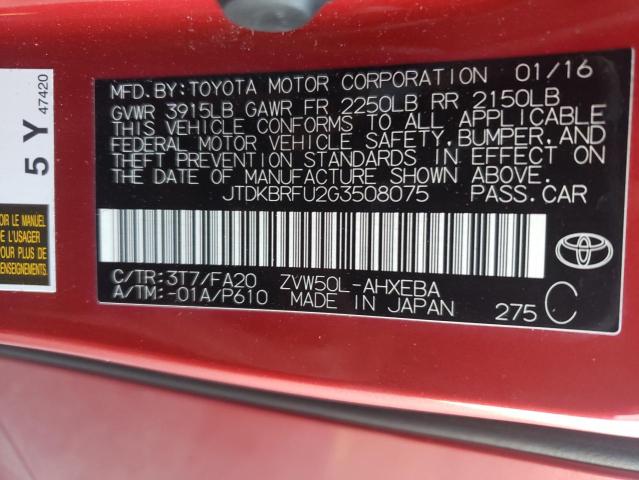 JTDKBRFU2G3508075 | 2016 TOYOTA PRIUS