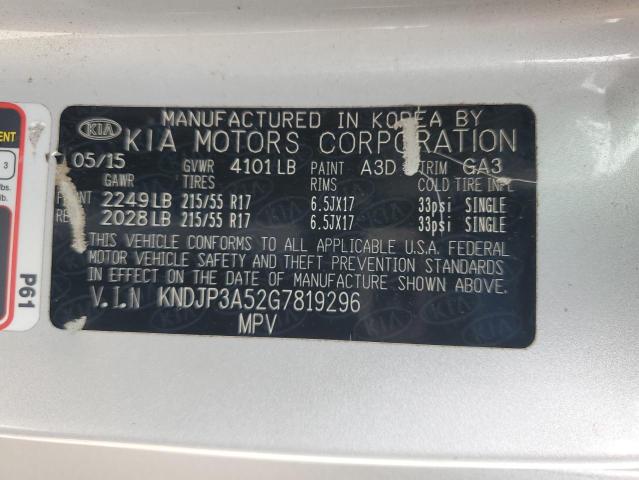 KNDJP3A52G7819296 | 2016 KIA SOUL +