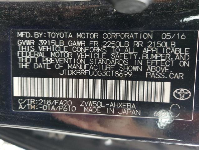 JTDKBRFU0G3018699 | 2016 TOYOTA PRIUS