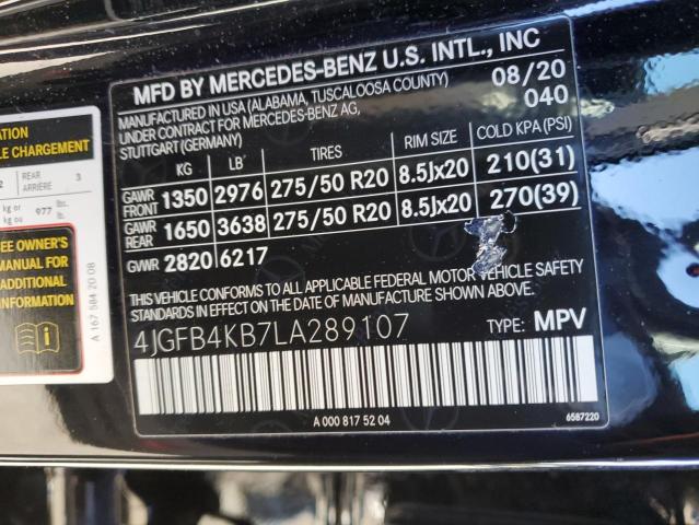 4JGFB4KB7LA289107 2020 MERCEDES-BENZ GLE-CLASS, photo no. 13