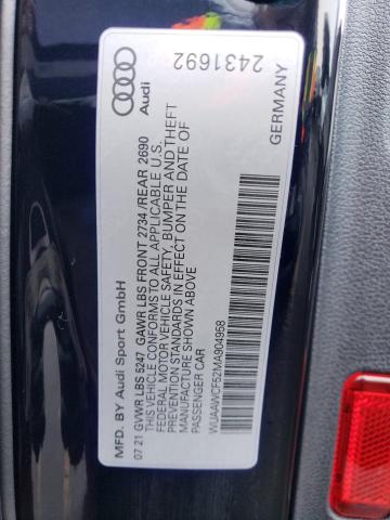2021 AUDI RS5 WUAAWCF52MA904958