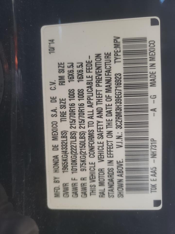 3czrm3h39eg716923 3CZRM3H39EG716923 2014 Honda Cr-V Lx