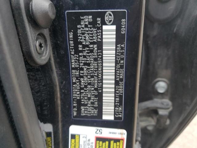 4T1G11AK6NU697431 | 2022 Toyota camry se