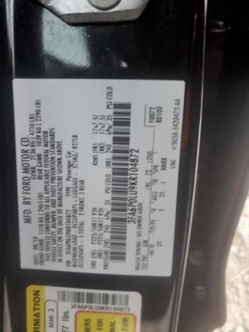 3FA6P0LU9KR104872 2019 FORD FUSION, photo no. 12