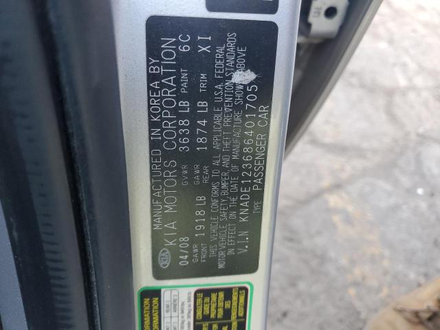 2008 Kia Rio Base VIN: KNADE123686401705 Lot: 80886773