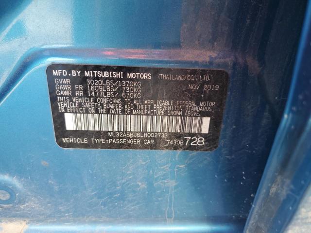 ML32A5HJ6LH002733 | 2020 Mitsubishi mirage le