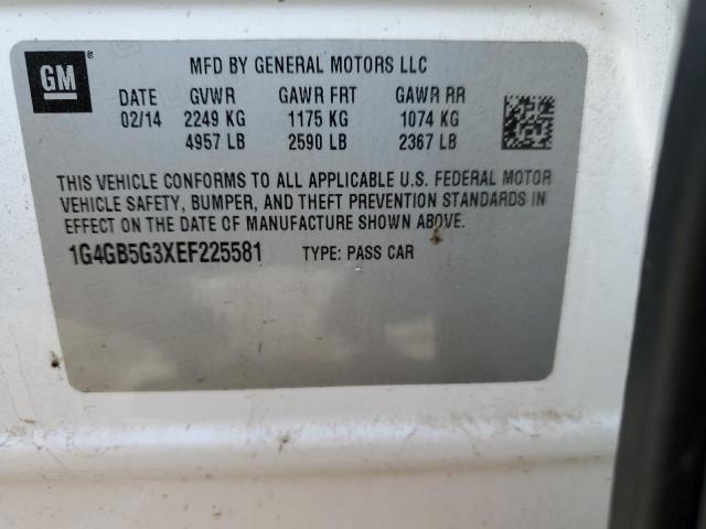 1G4GB5G3XEF225581 | 2014 BUICK LACROSSE