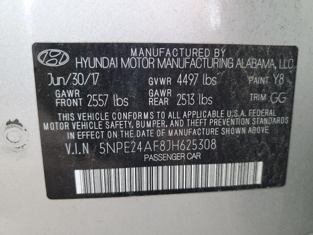 5NPE24AF8JH625308 | 2018 HYUNDAI SONATA SE