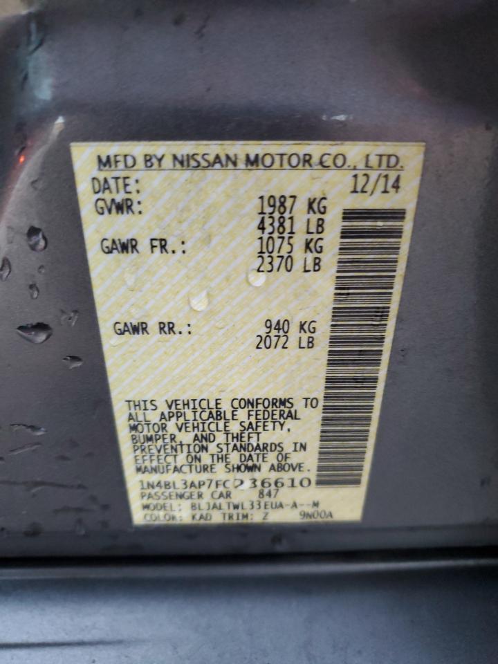 1N4BL3AP7FC236610 2015 Nissan Altima 3.5S