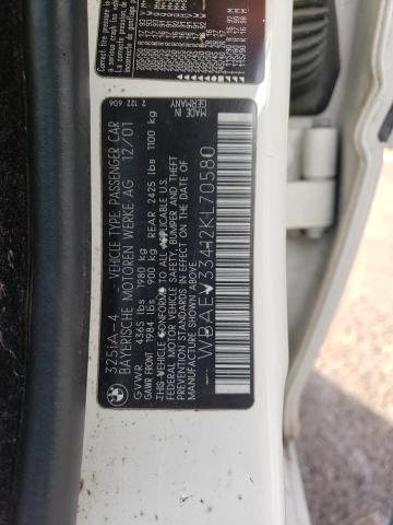 Image 12 of 2002 BMW 3er salvage vehicle - Lot #80625383 at Copart