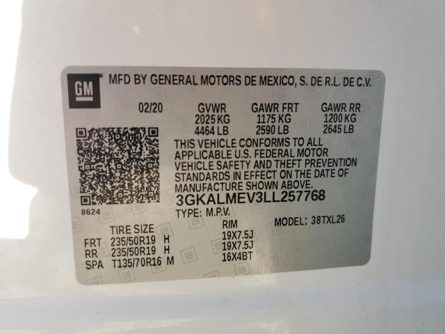 3GKALMEV3LL257768 | 2020 GMC TERRAIN SL