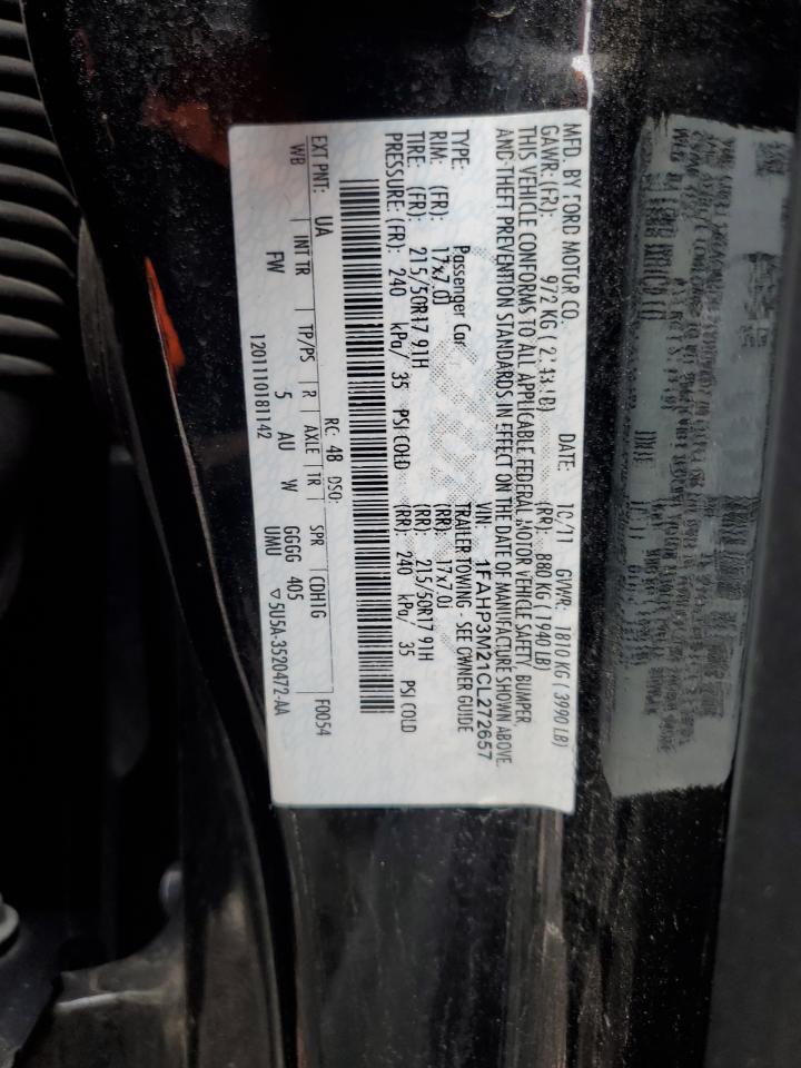 1FAHP3M21CL272657 2012 Ford Focus Sel