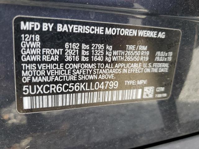 5UXCR6C56KLL04799 2019 BMW X5, photo no. 13