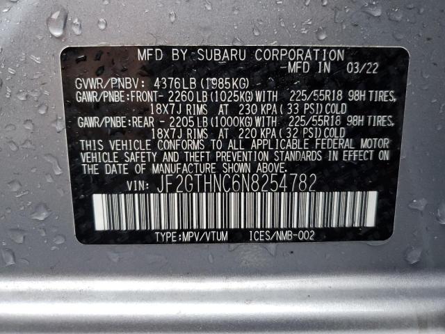 JF2GTHNC6N8254782 | 2022 SUBARU CROSSTREK